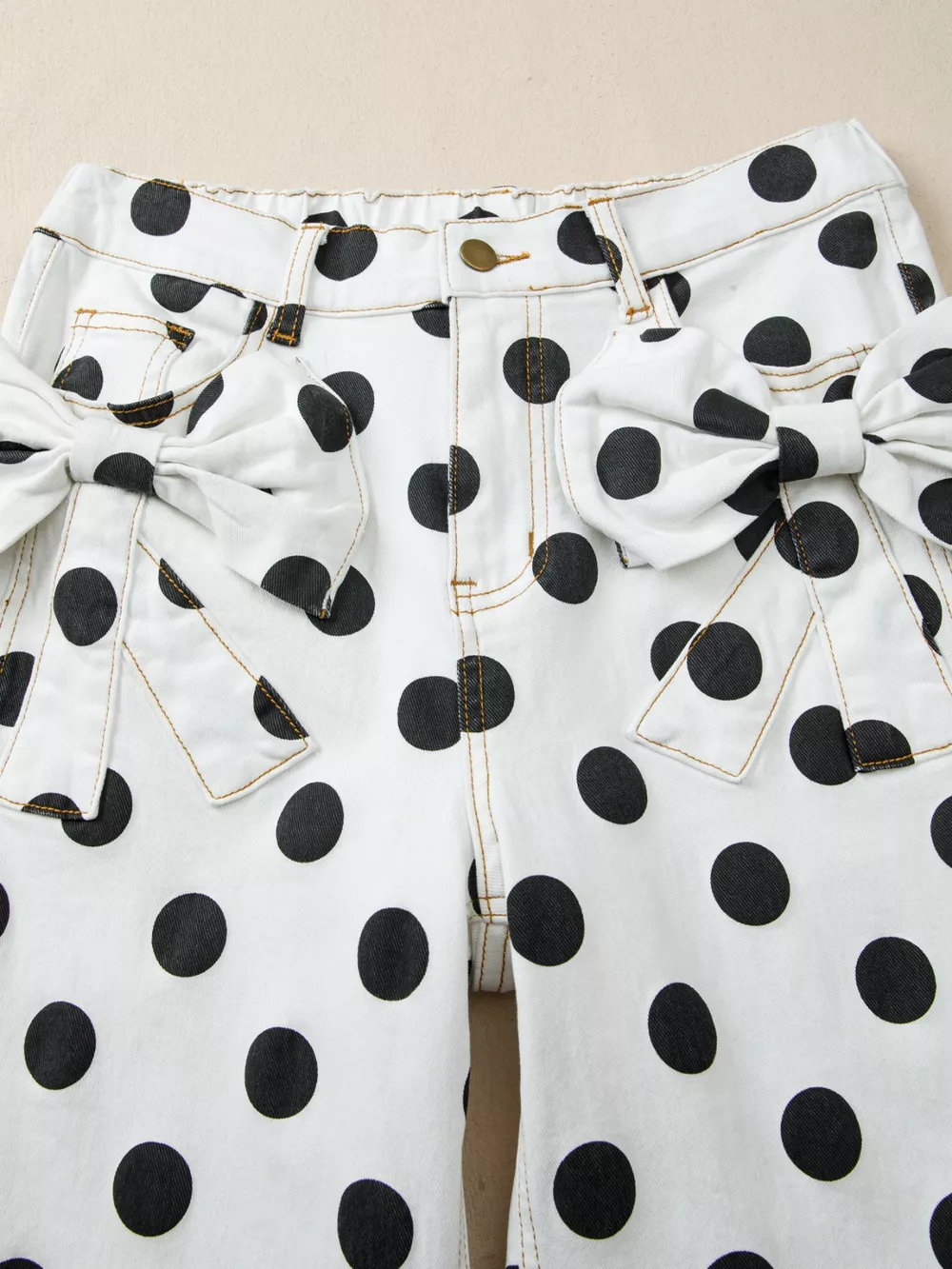 Polka Dot High-Waisted Jeans, image 6