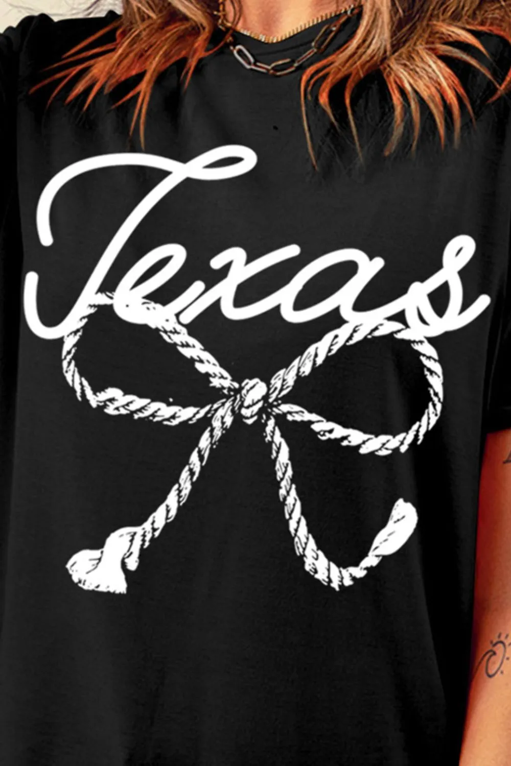 Graphic Round Neck Short Sleeve T-Shirt, image 2