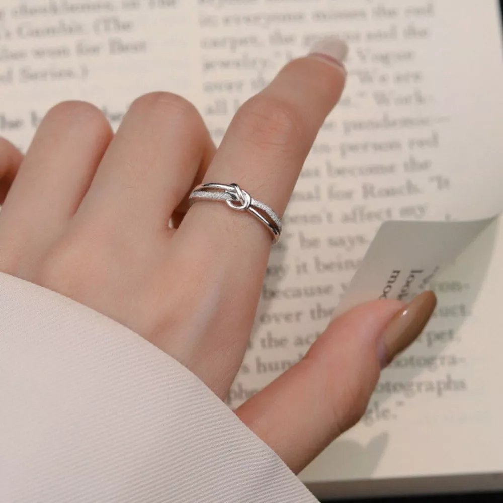 925 Sterling Silver Knot Ring, image 7