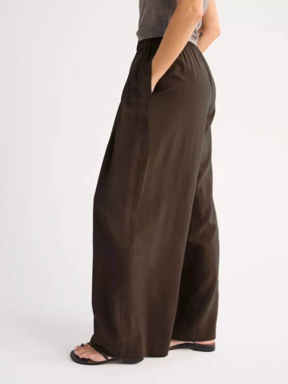 Elastic Waist Relaxed Fit Pants, image 3