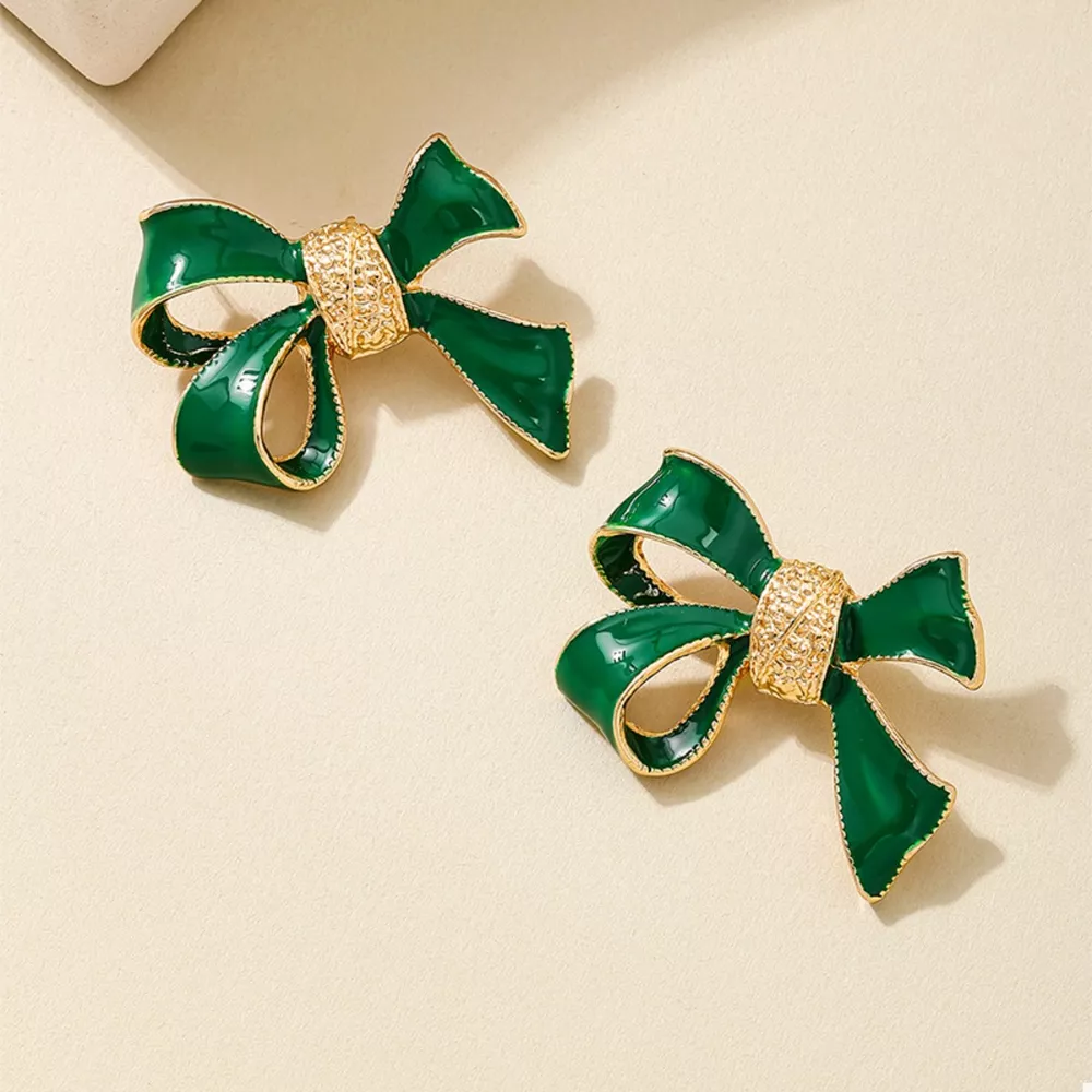 18K Gold-Plated Bow Earrings, image 3