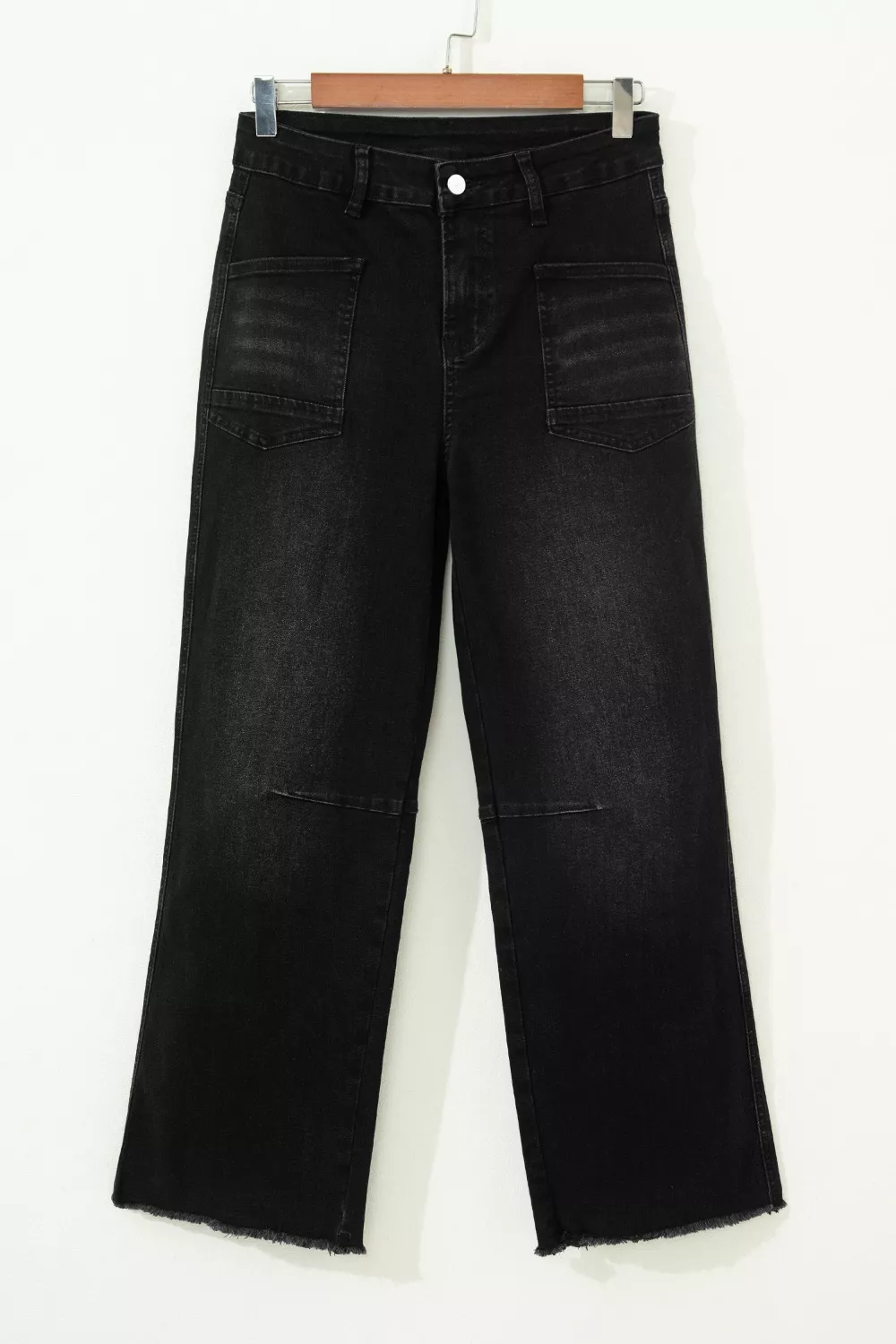 Frayed Cropped Straight Jeans, image 2