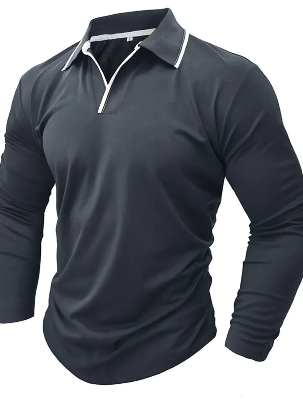 Men's Classic Long Sleeve Polo Shirt, image 6