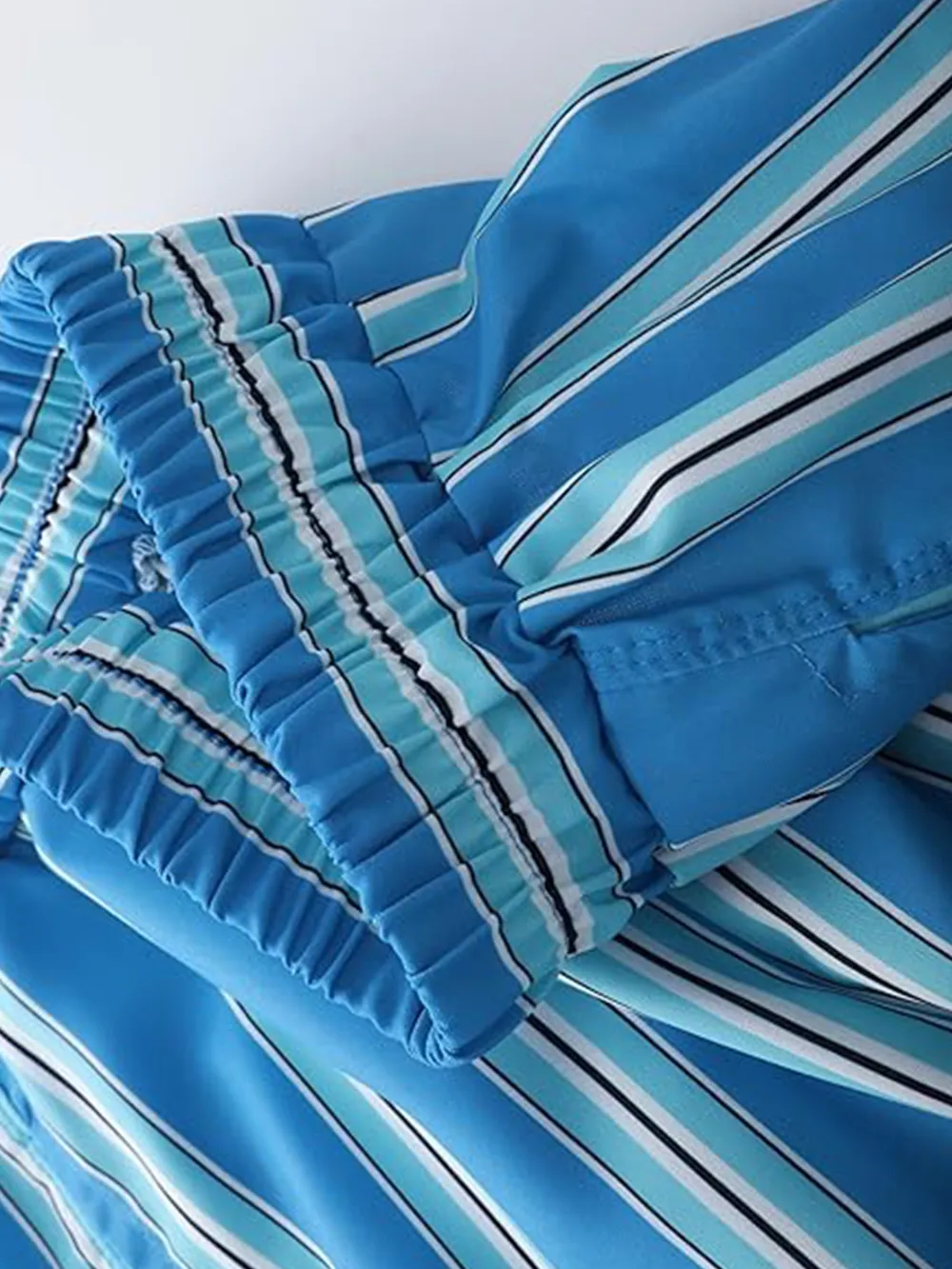 Striped Elastic Waist Shorts, image 10