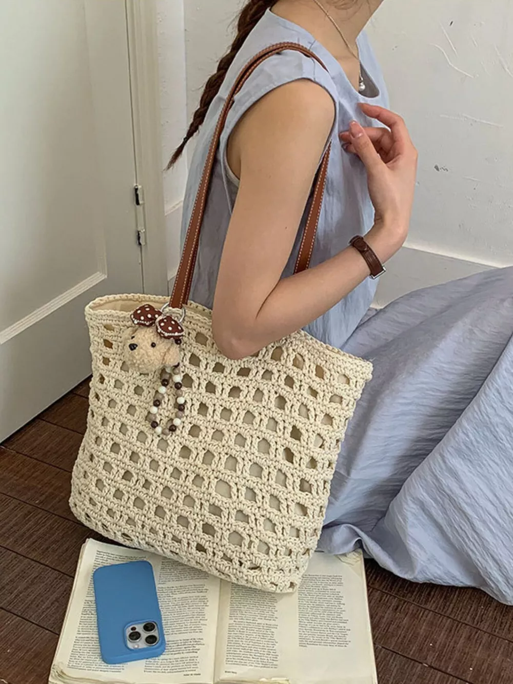 Woven Straw Handbag, image 2