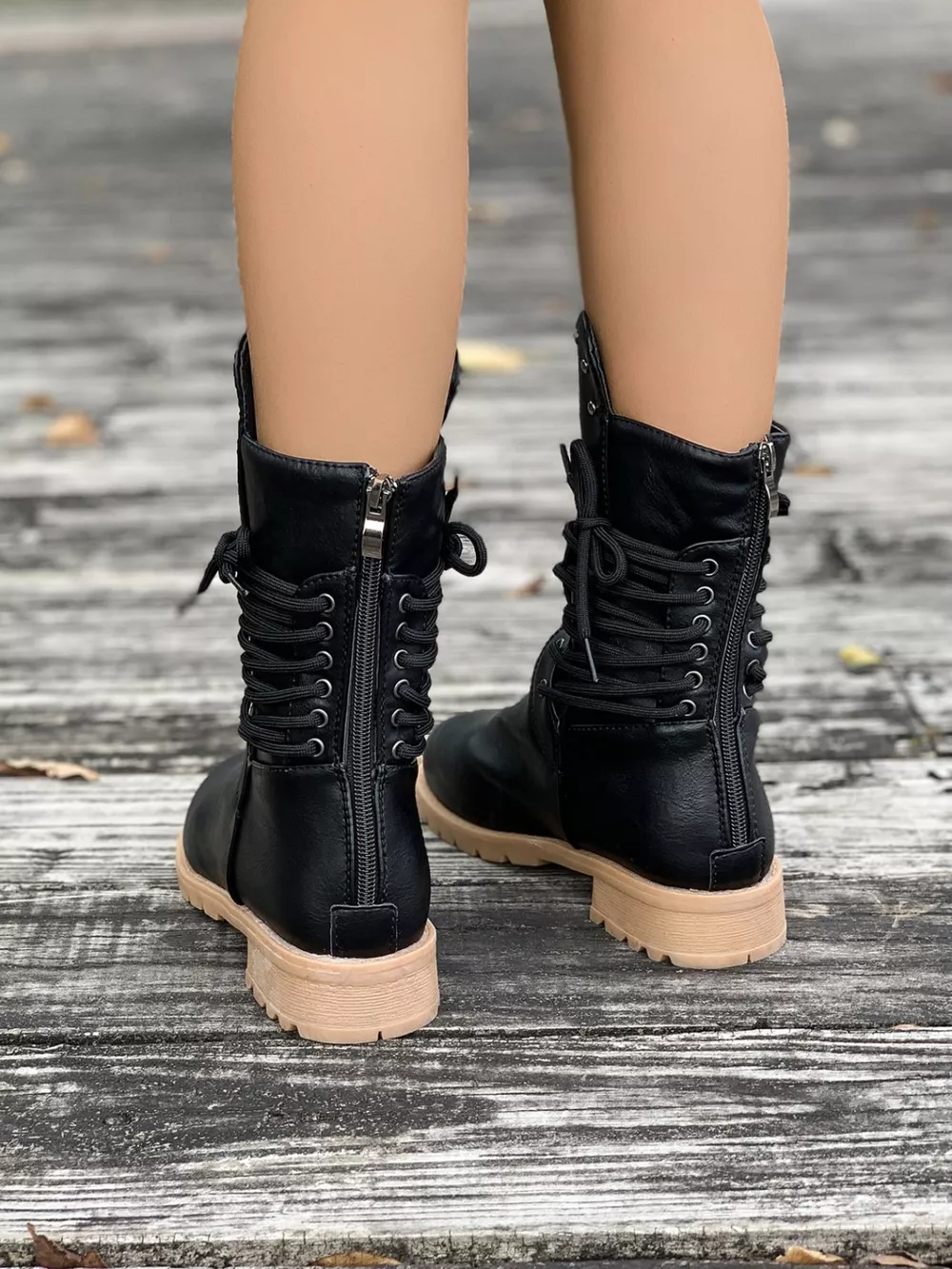 Round Toe Block Heels Boots, image 10