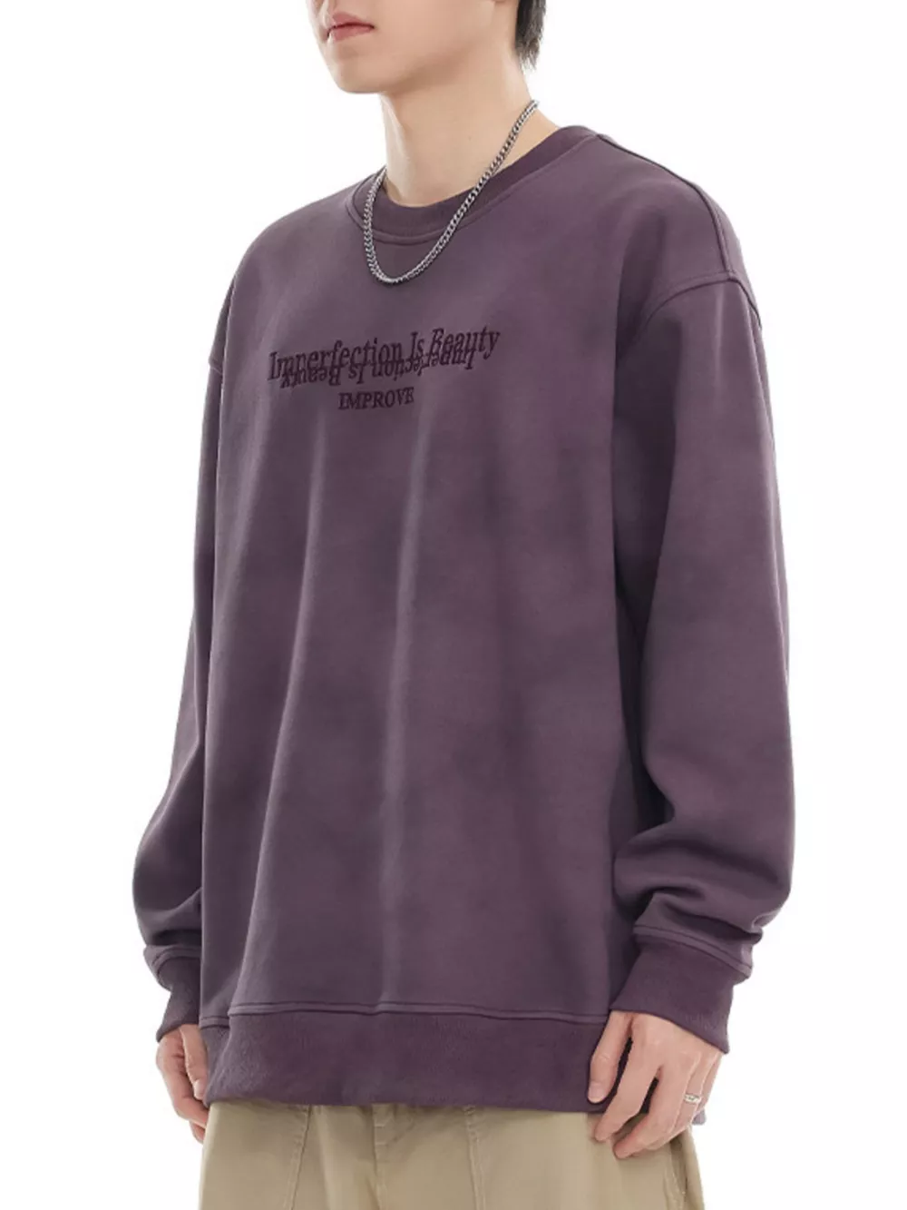 Men's Plus Size Letter Long Sleeve Casual Sweatshirt, image 3