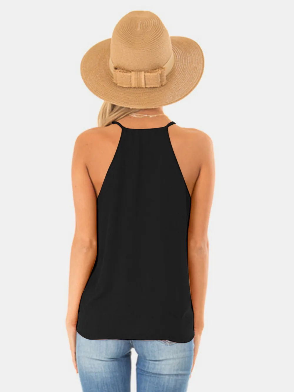 Full Size Surplice Spaghetti Strap Top, image 8