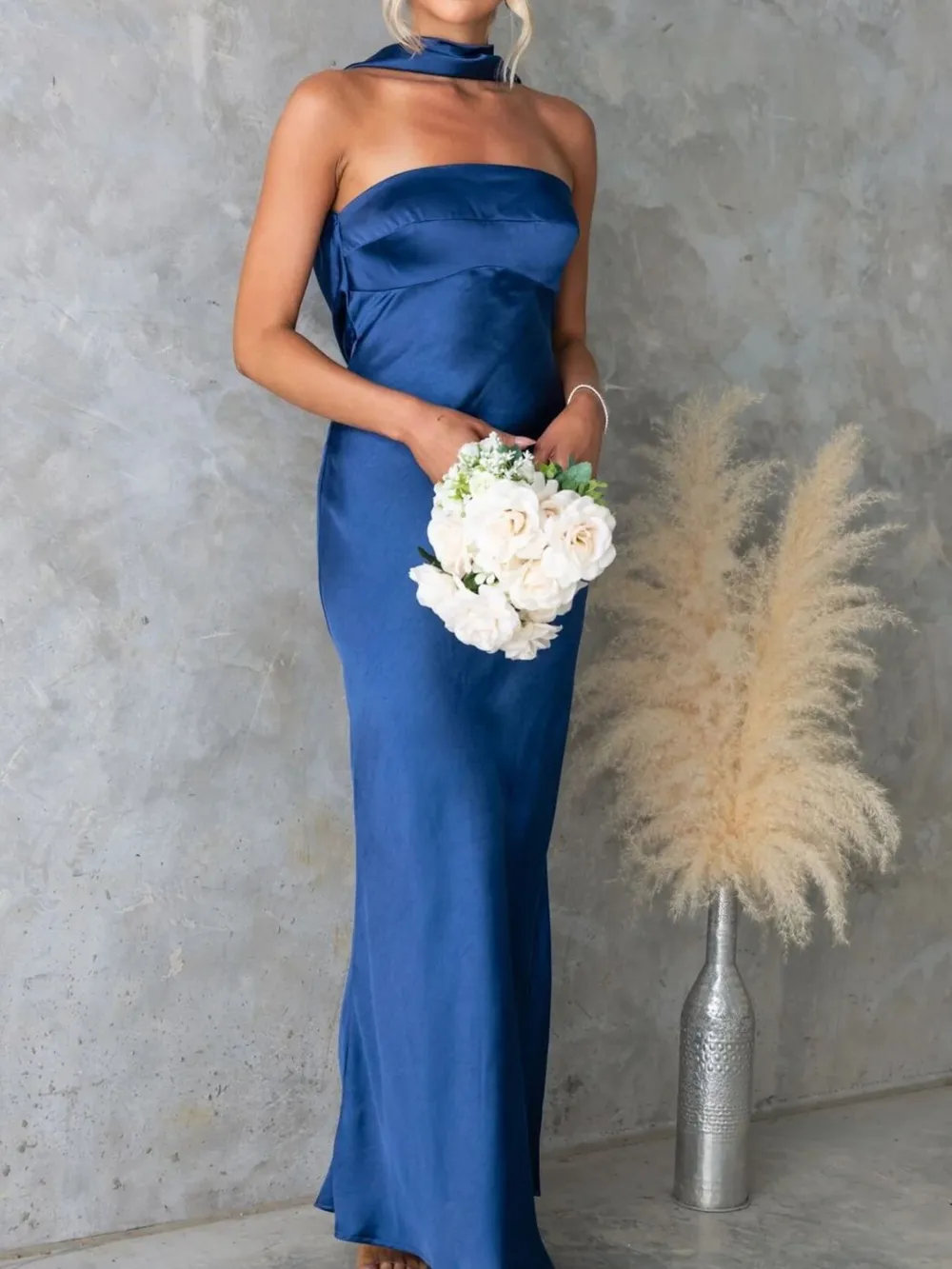Satin Tube Maxi Dress, image 5