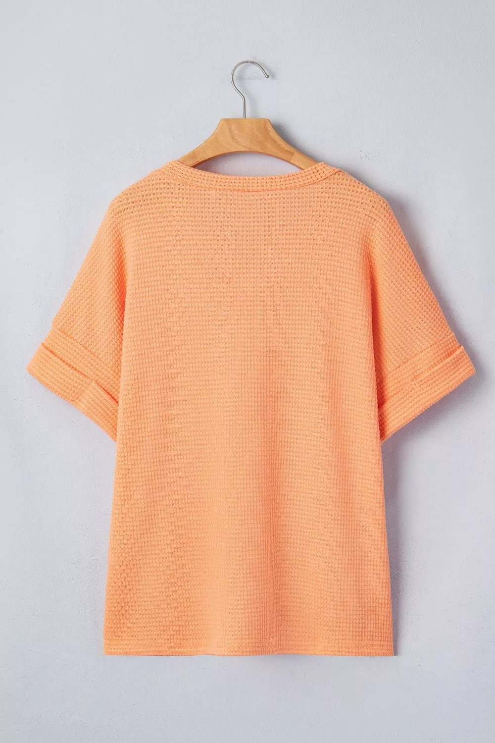Textured Waffle Knit V-Neck T-Shirt, image 17