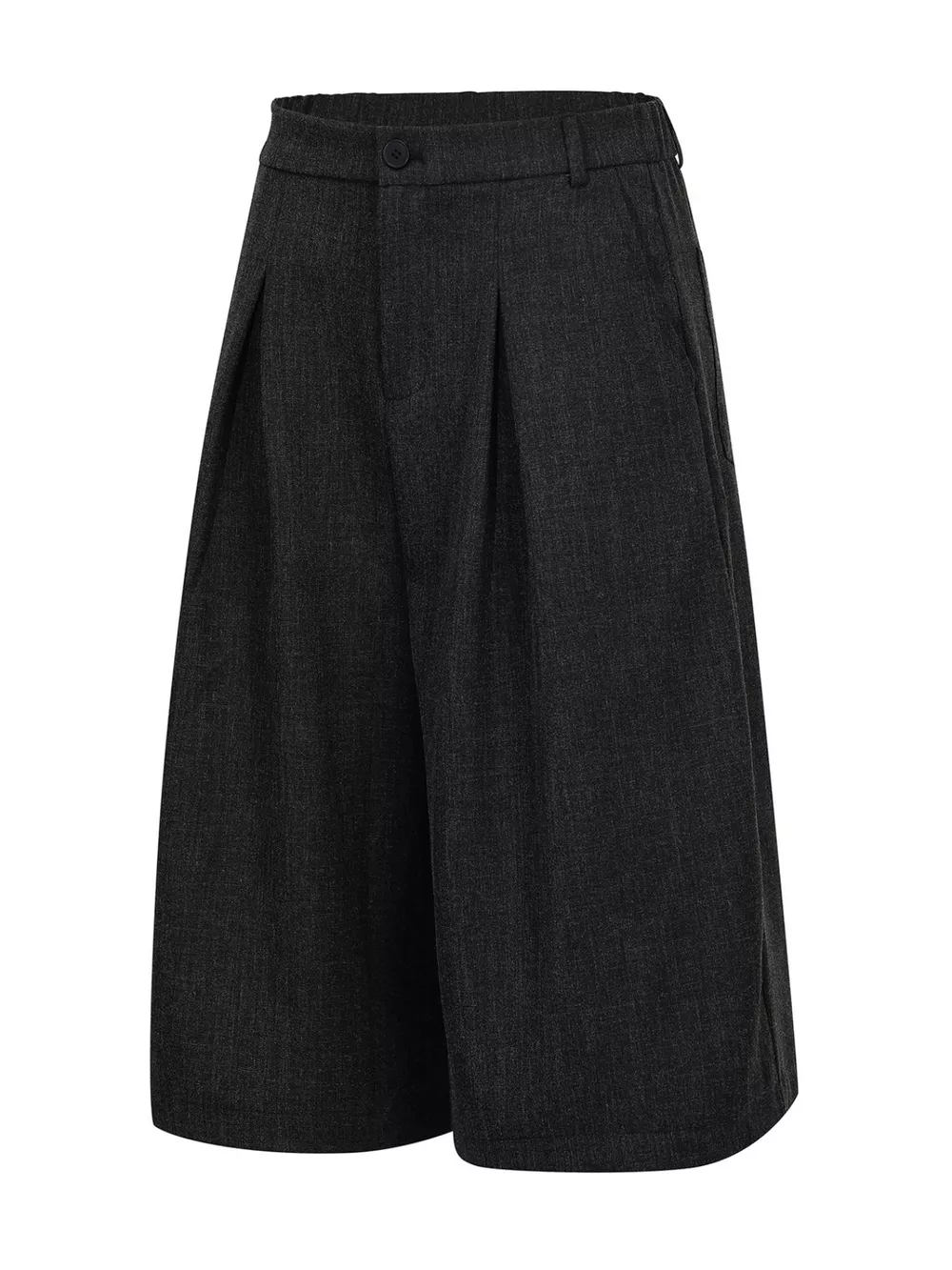 Men's High-Waisted Pleated Wide-Leg Capri Pants, image 6