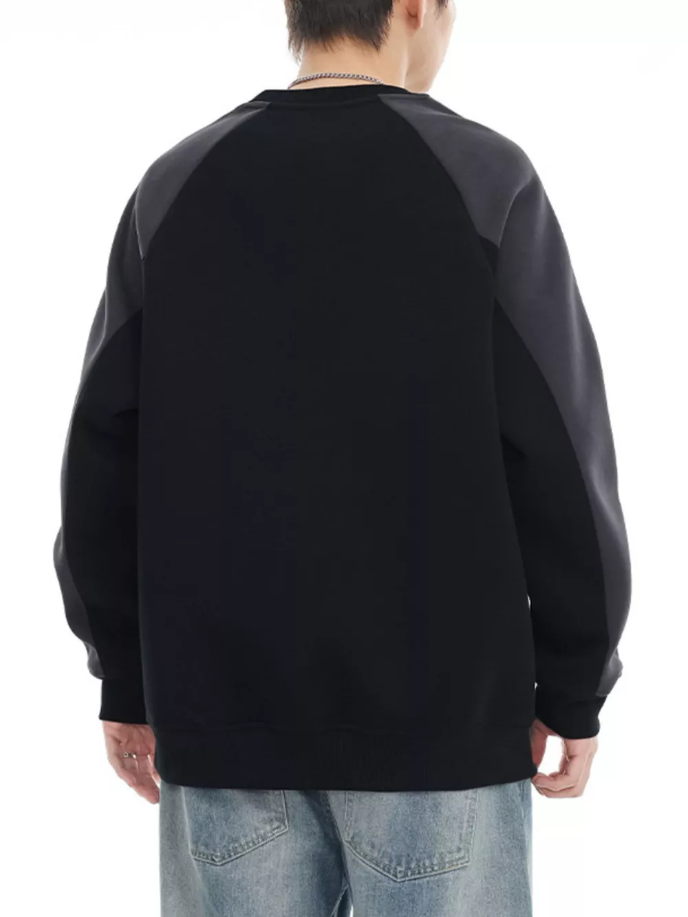 Men's Plus Size Raglan Sleeve Casual Sweatshirt, image 5