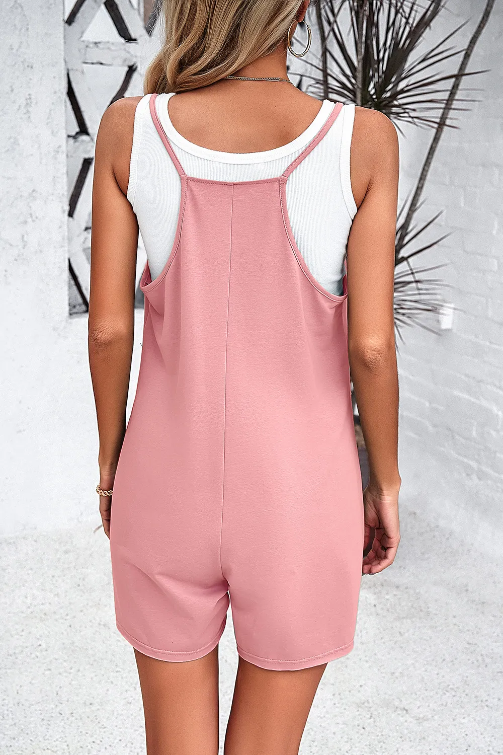 Spaghetti Strap Romper with Pockets, image 7