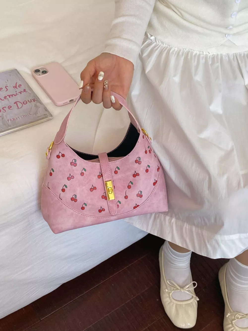 Cherry Print Crossbody Bag, image 6