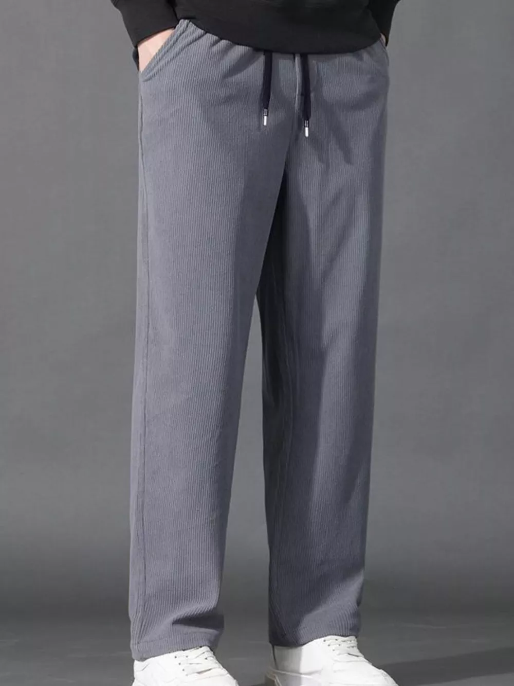 Men's Plus Size Drawstring Loose Fit Pants, image 6