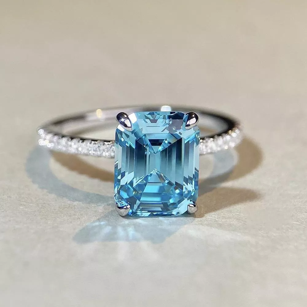 925 Sterling Silver Rectangle Ring, image 6