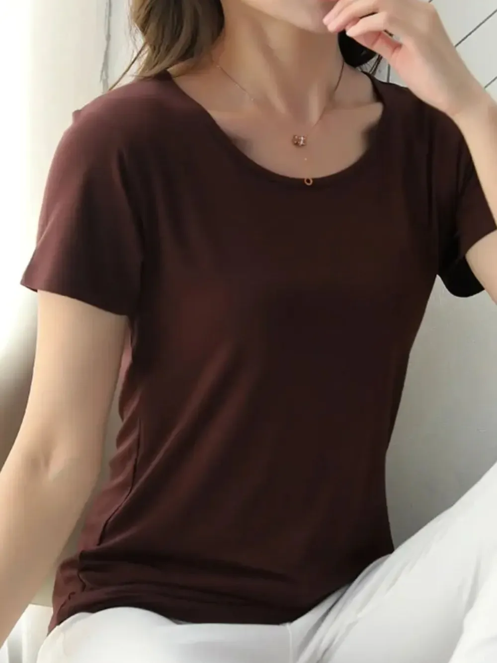 Round Neck Short Sleeve T-Shirt, image 8