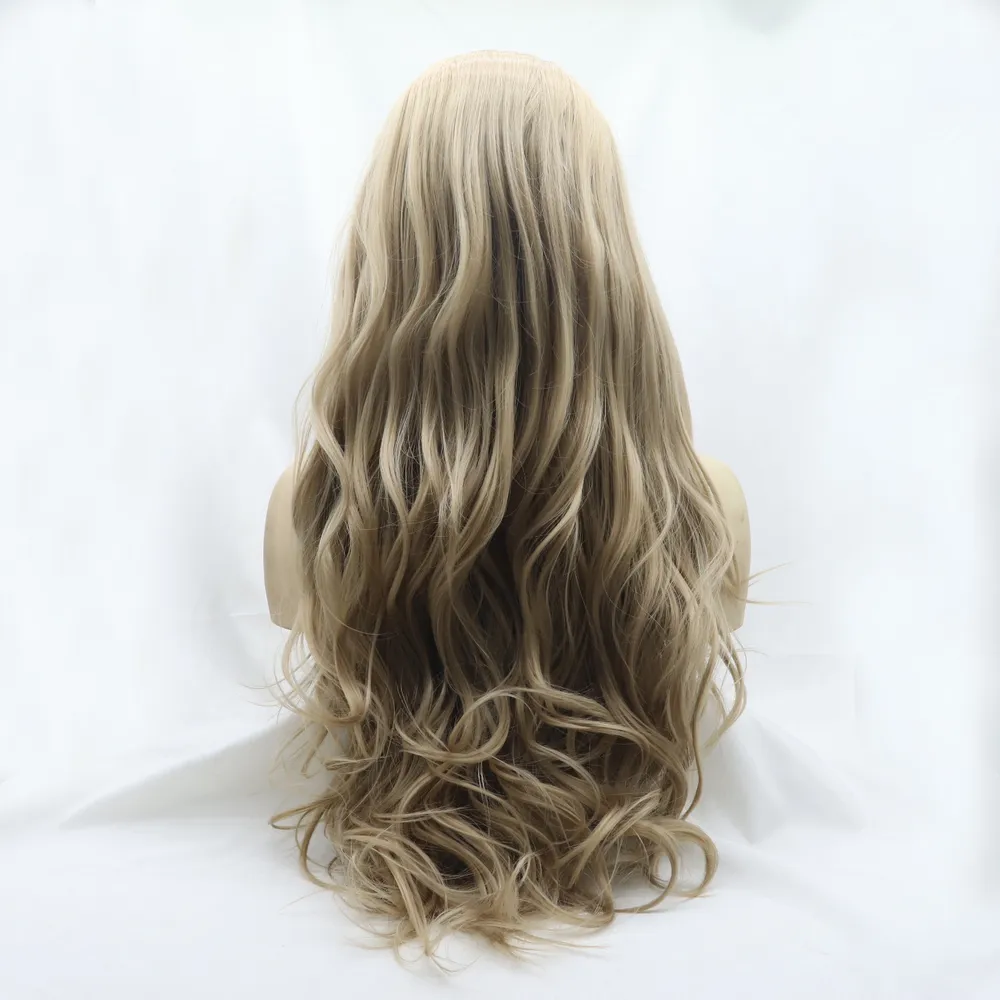 13*3" Lace Front Wigs Synthetic Long Wavy 24" 130% Density, image 2