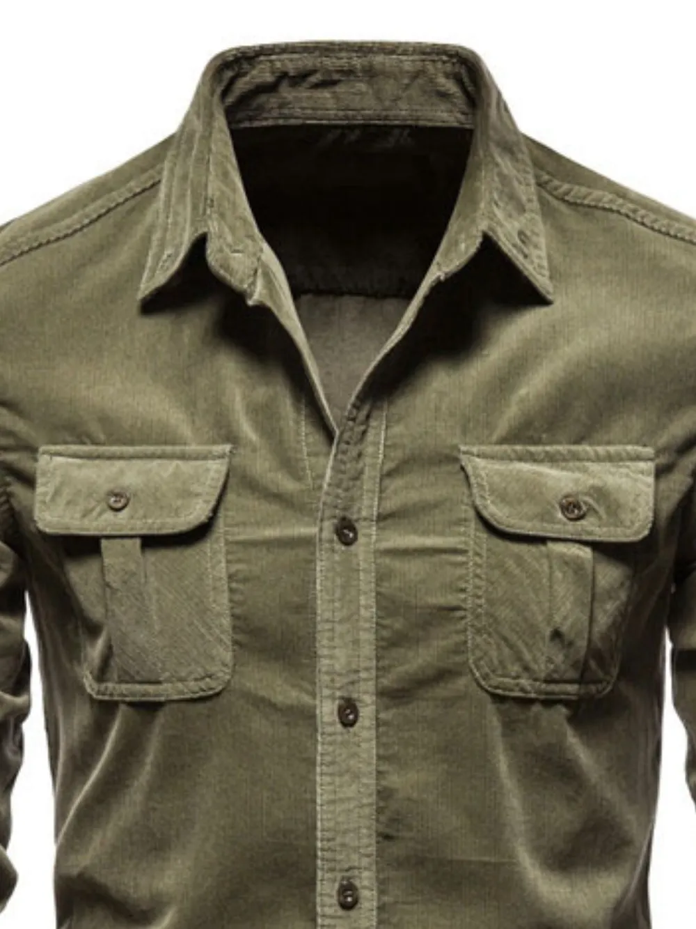 Men's Full Size Button Down Collared Neck Shirt Plus Size, image 7