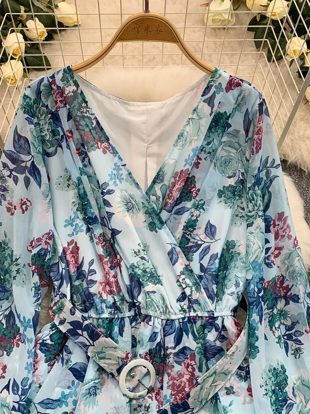 Floral Print Ruffle Hem Mini Dress, image 15