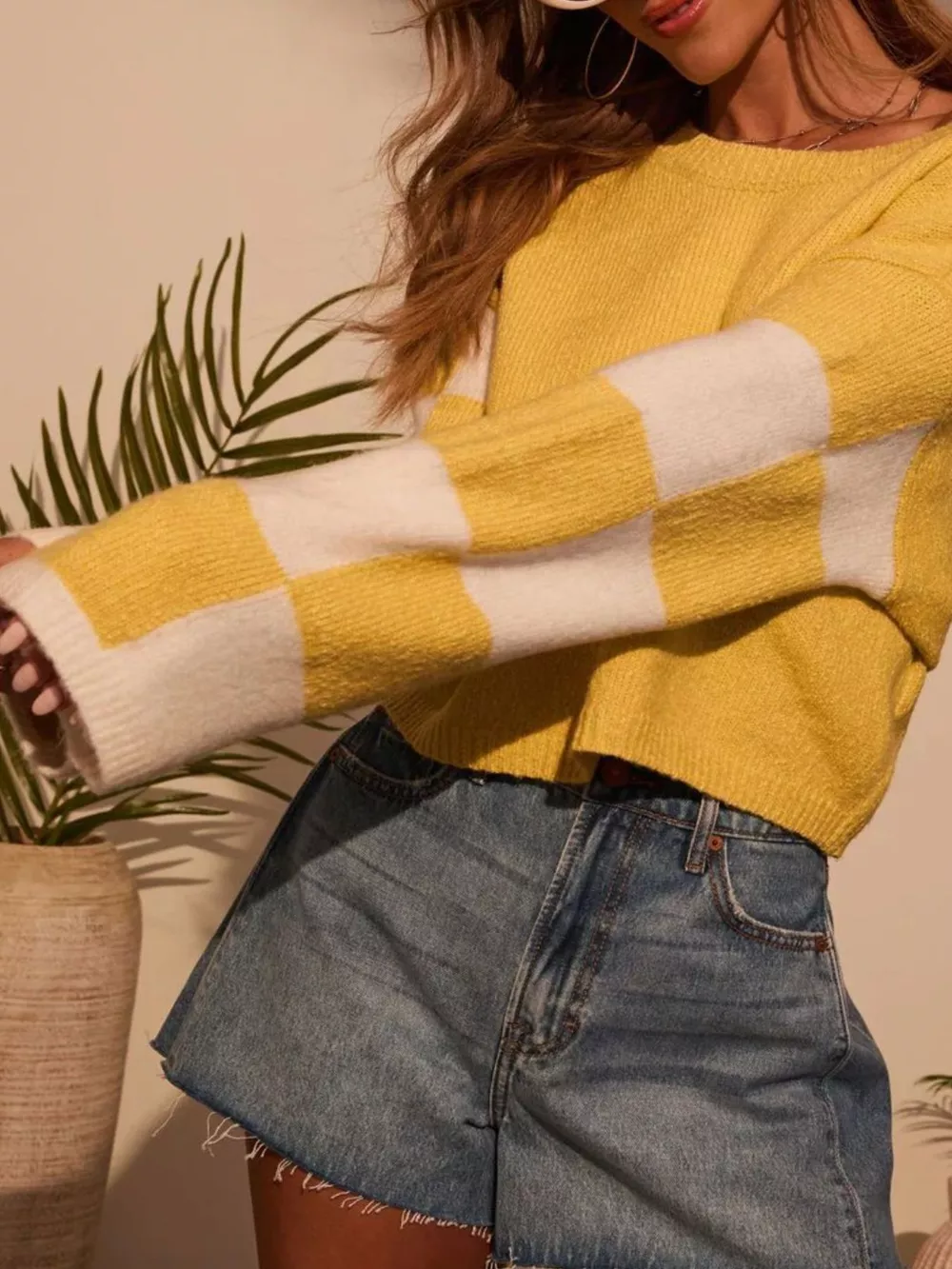 Color Block Long Sleeve Sweater, image 5