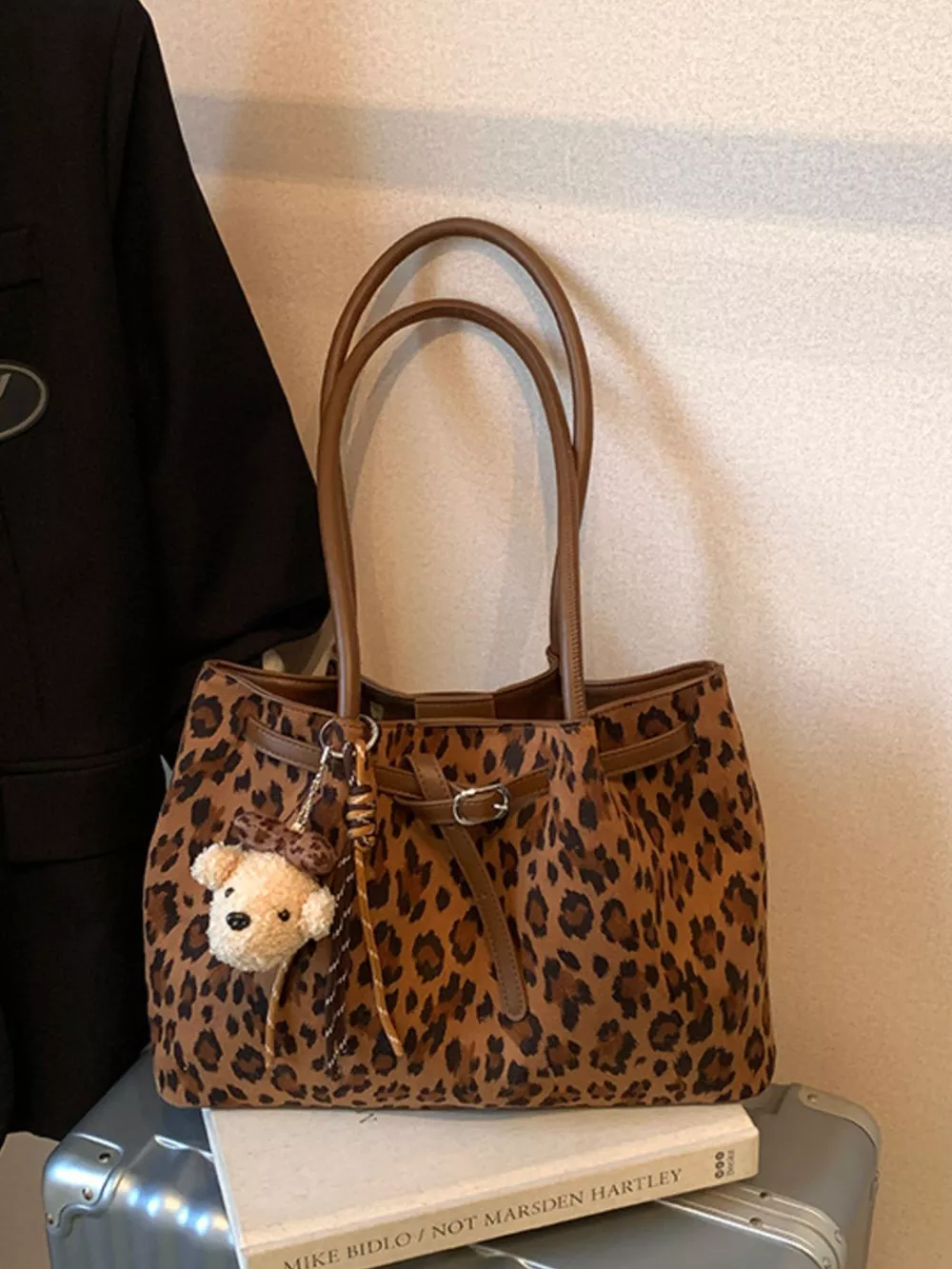Leopard Print Shoulder Bag, image 5