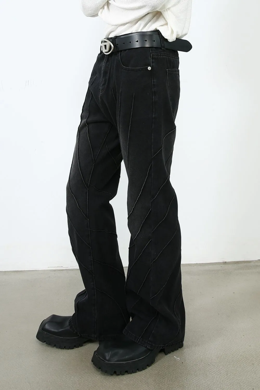Men's Exposed Seam Jeans with Pockets, image 4