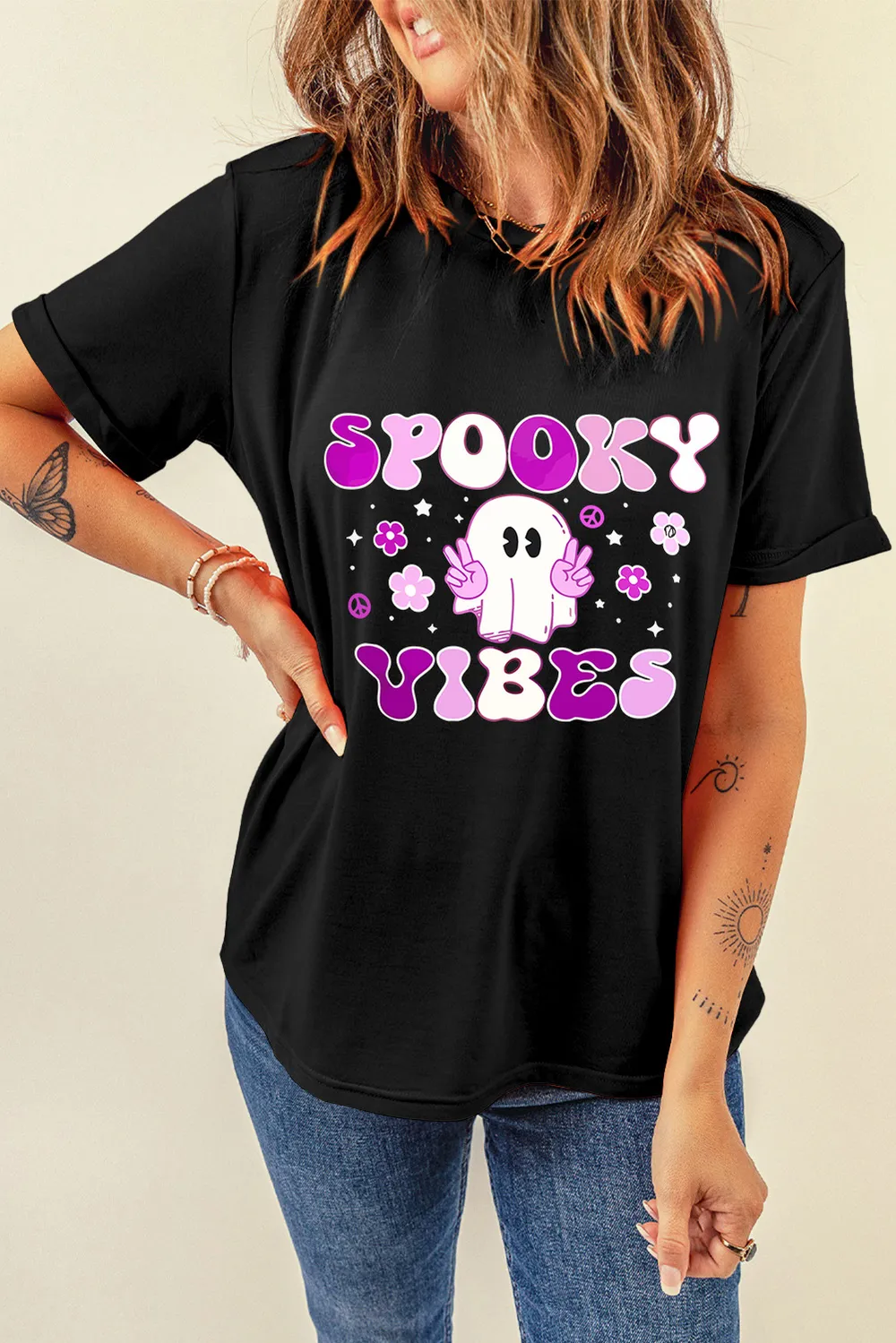 Graphic Round Neck Short Sleeve T-Shirt, image 3