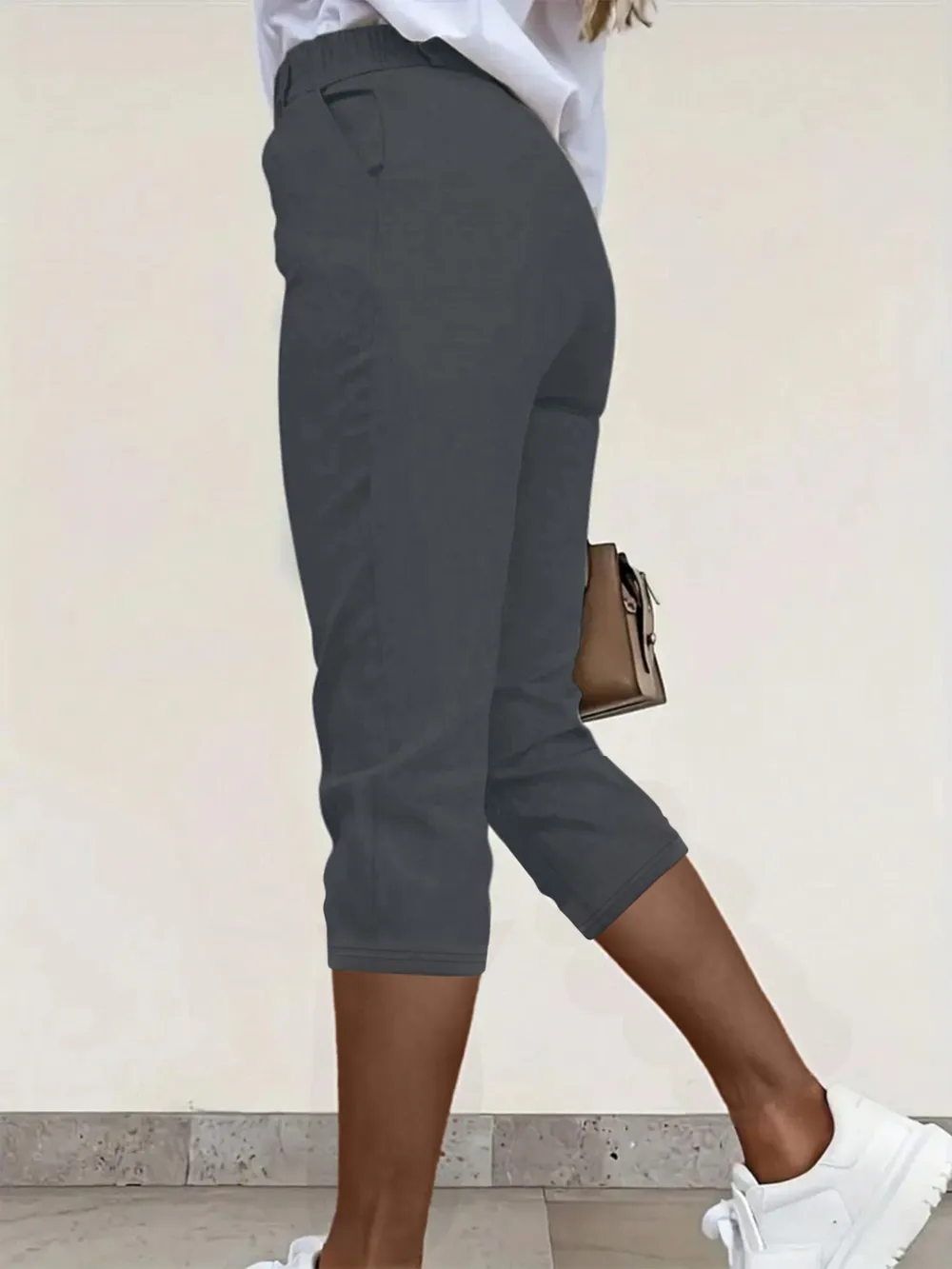 Pleated Detail Pants with Pockets, image 4