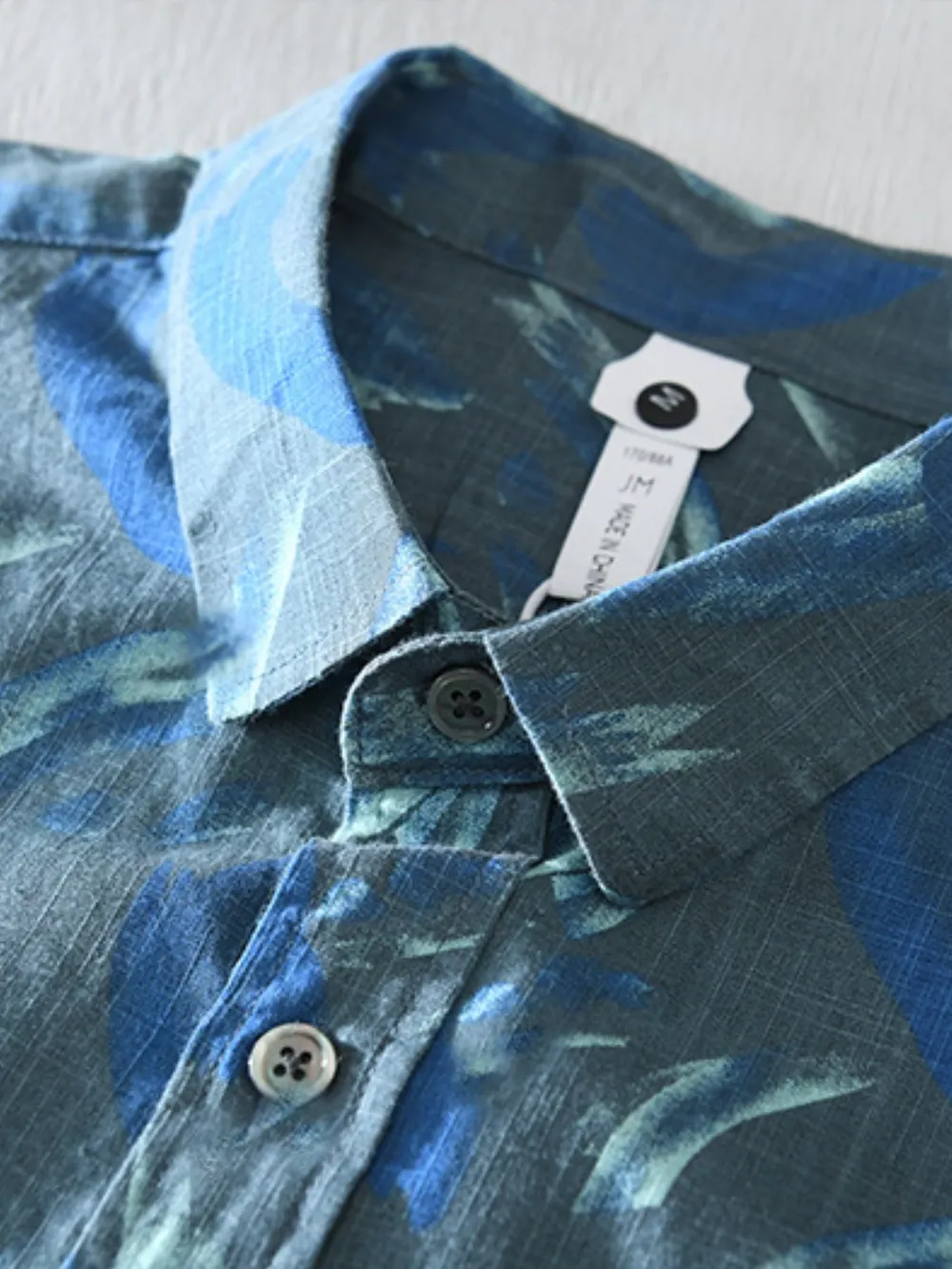 Men's Plus Size Printed Button Up Long Sleeve Shirt, image 2