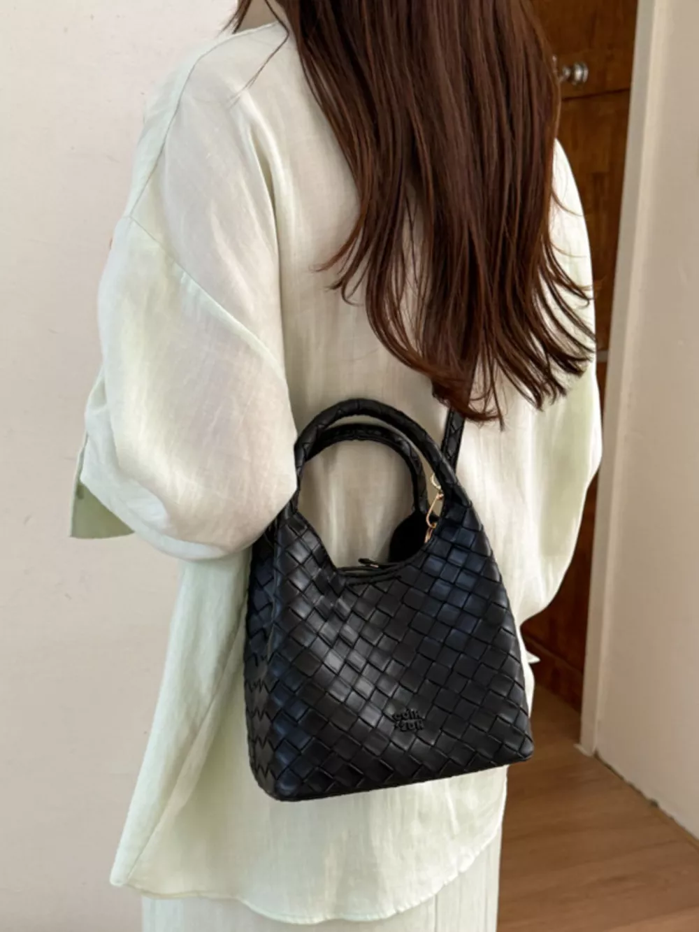 Woven Leather Crossbody Bag, image 7
