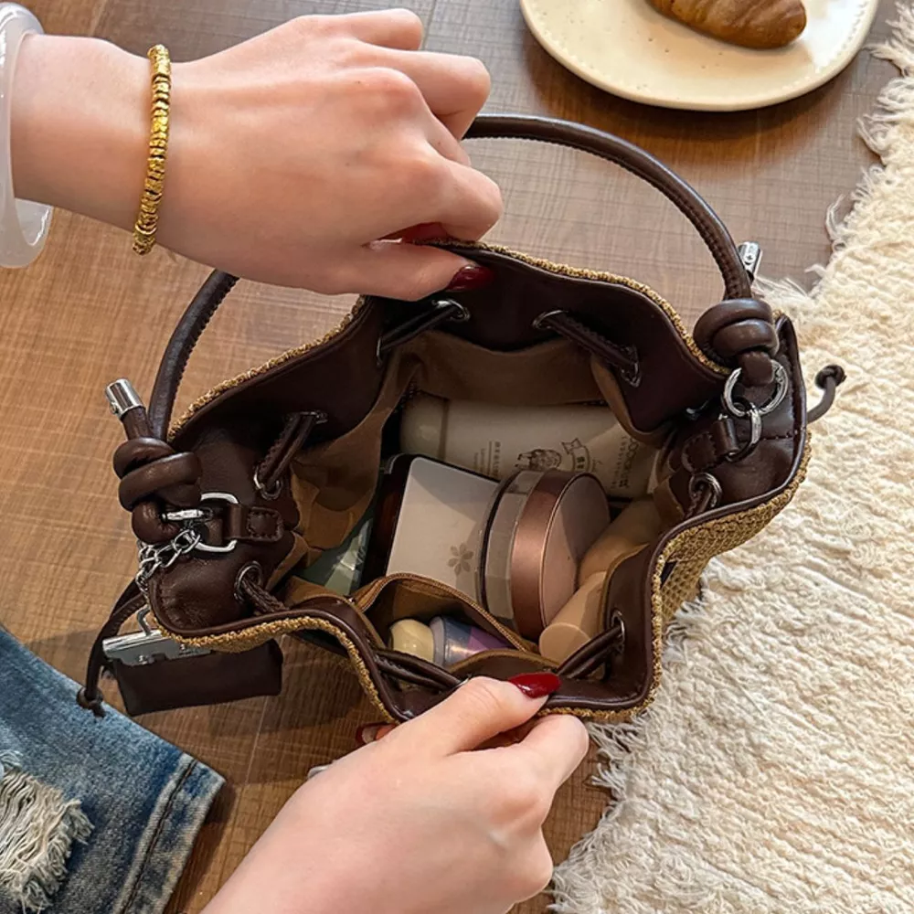 Woven Drawstring Crossbody Bag, image 14