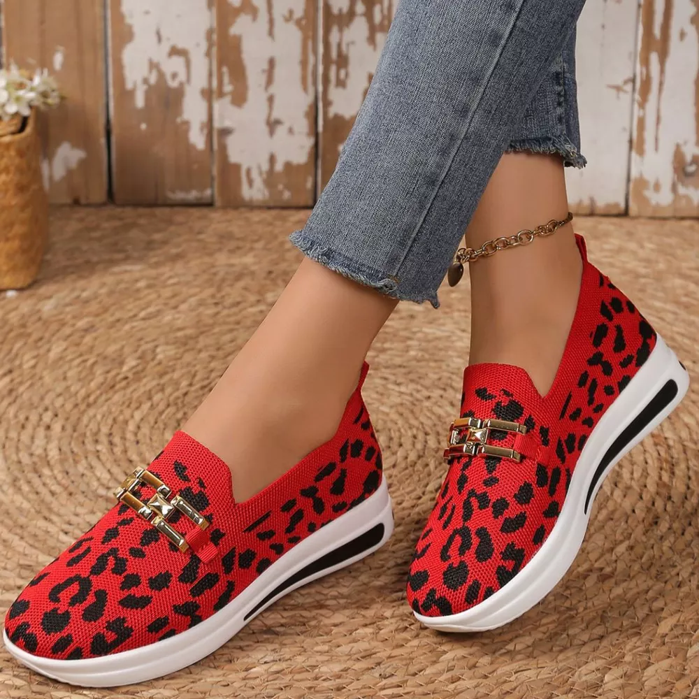Leopard Mesh Slip-Ons, image 9