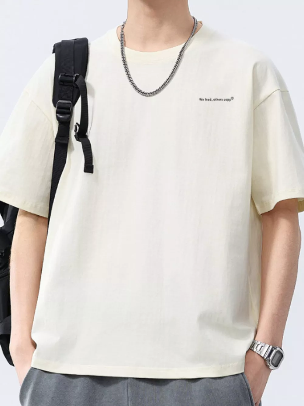 Men's Full Size Round Neck Short Sleeve T-Shirt Plus Size, image 4