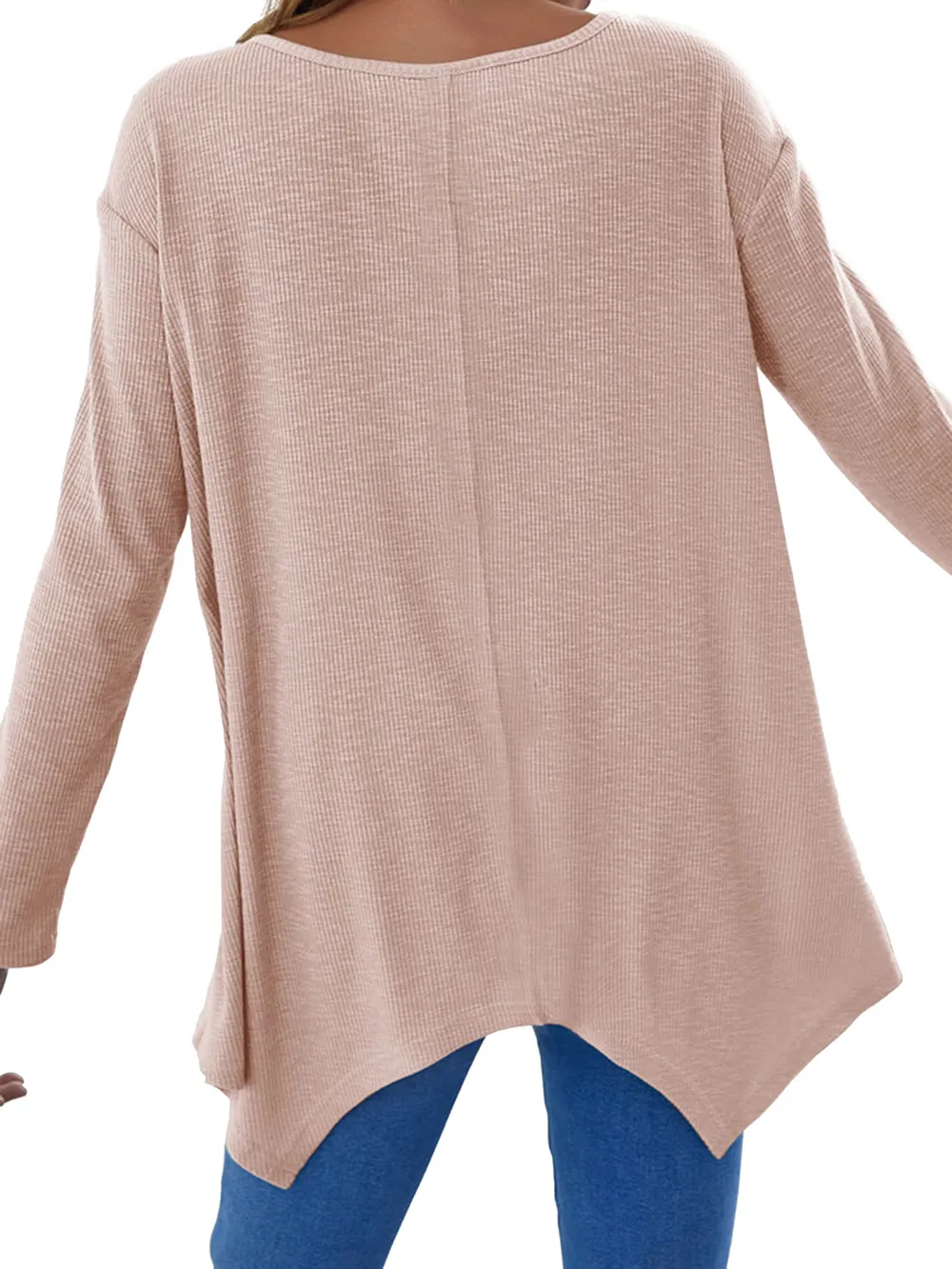 Full Size V-Neck Long Sleeve T-Shirt, image 7