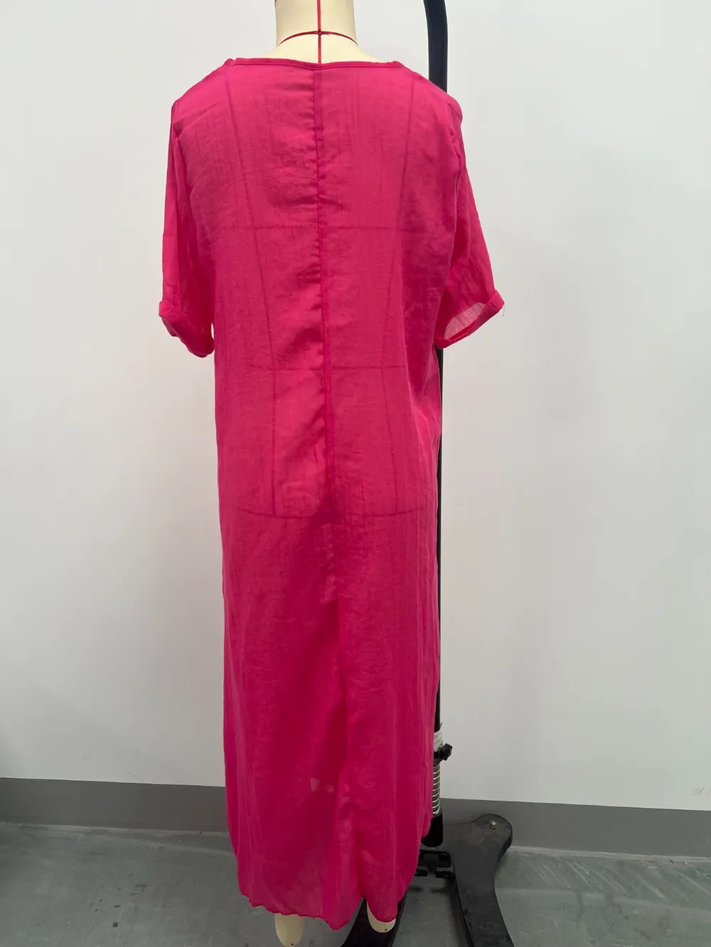Full Size V-Neck Short Sleeve Midi Dress Plus Size, image 8