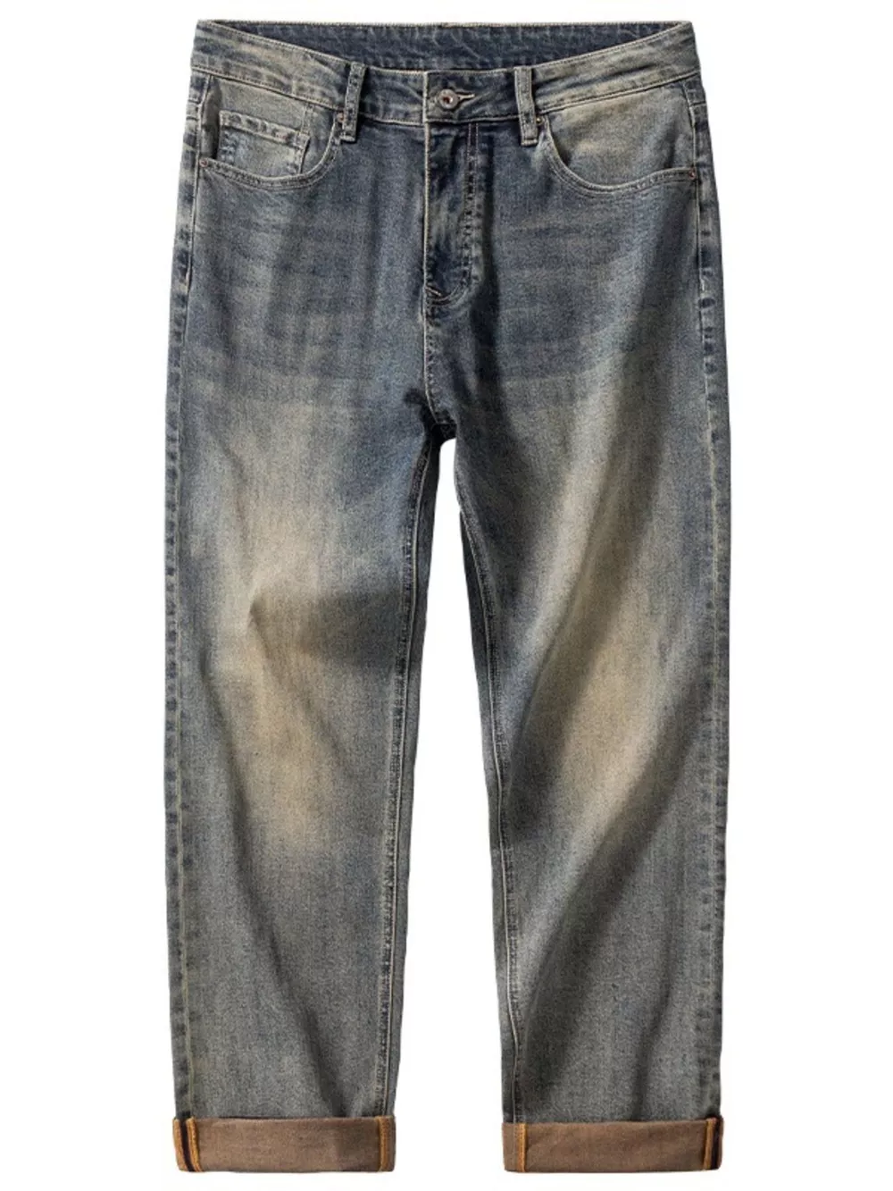 Men's Washed Loose Fit Jeans, image 7