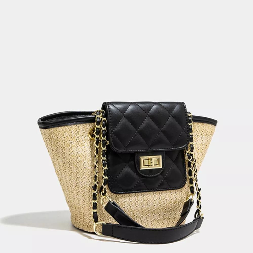 Woven Straw Shoulder Bag, image 5