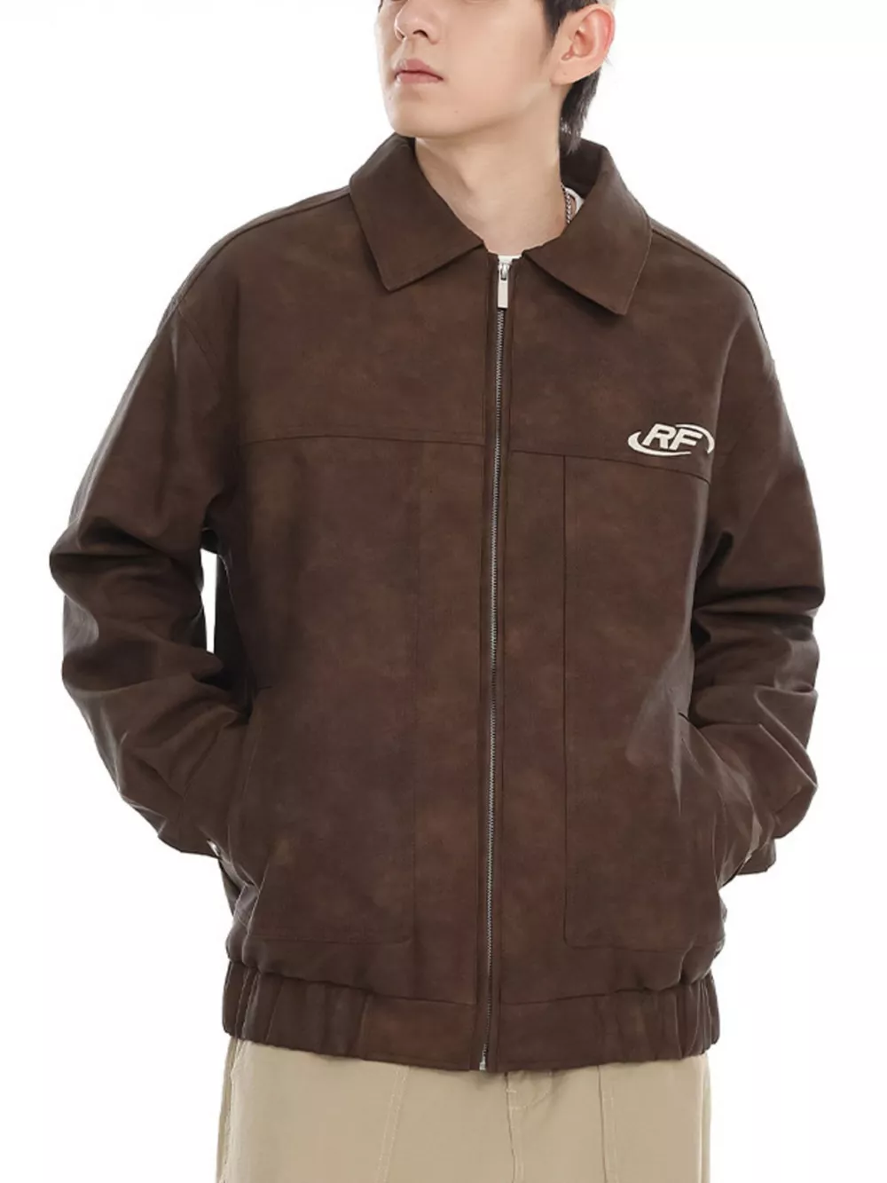 Men's Plus Size Wash Zip-Up Jacket, image 7