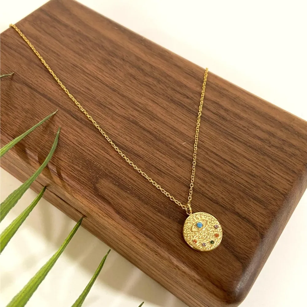 18K Gold-Plated Coin Pendant Necklace, image 4