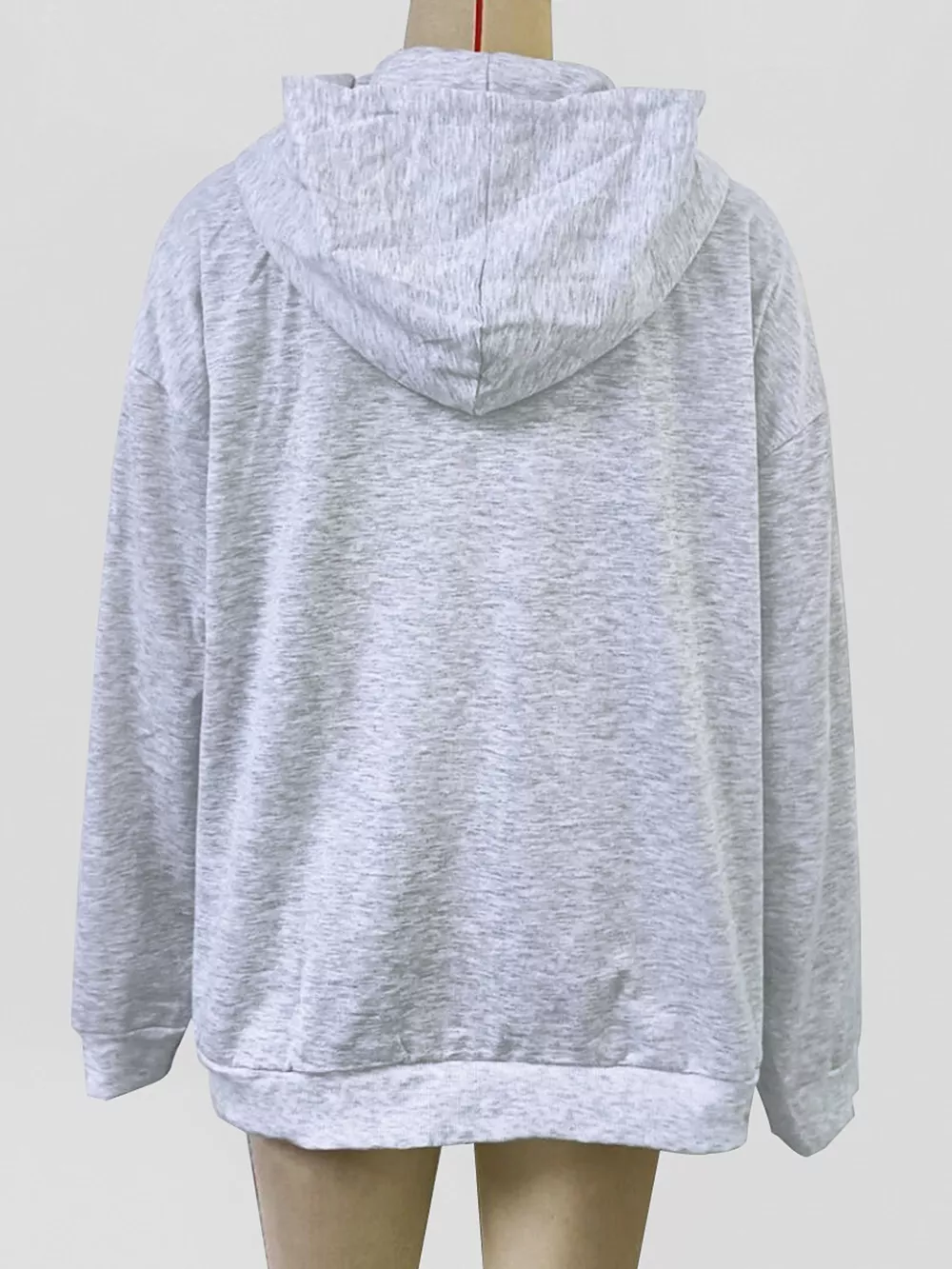 Letter Graphic Zip-Up Hoodie, image 6
