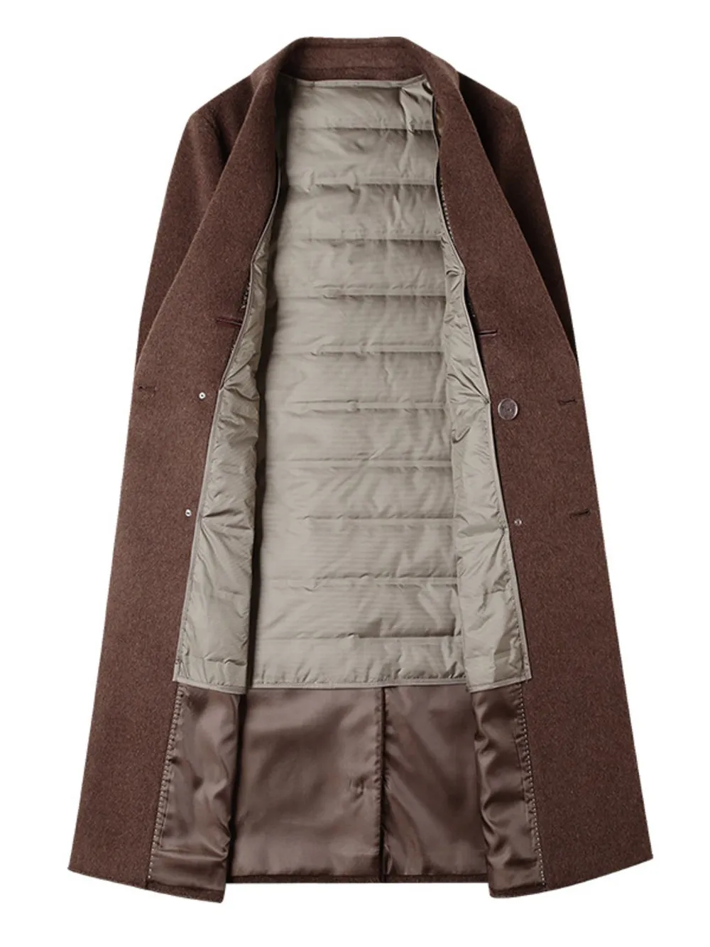 Men's Plus Size Double-Breasted Wool Overcoat, image 4