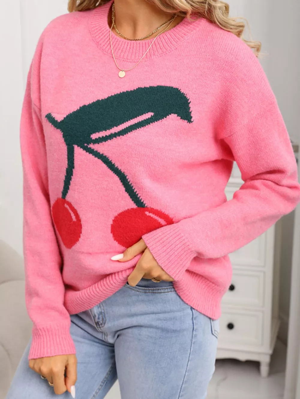 Cherry Round Neck Sweater, image 12