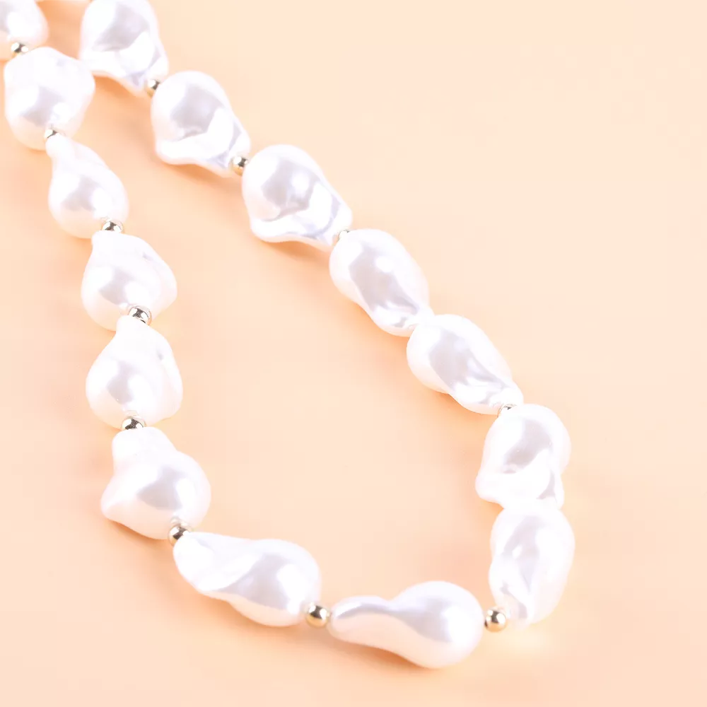 Synthetic Pearl Necklace with Toggle Clasp, image 6