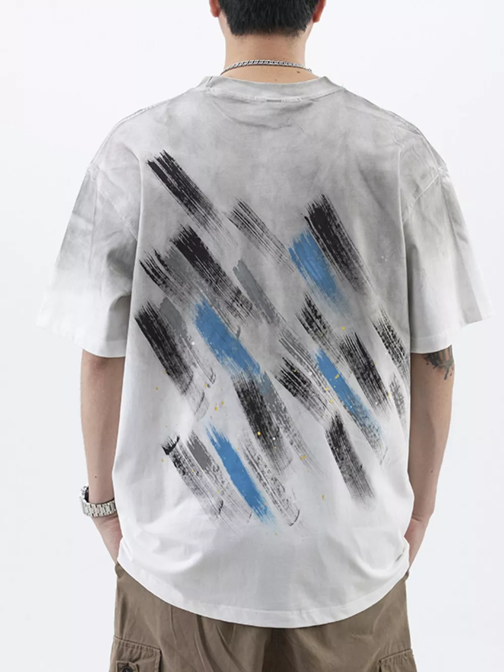 Men's Plus Size Round Neck Short Sleeve T-Shirt, image 8