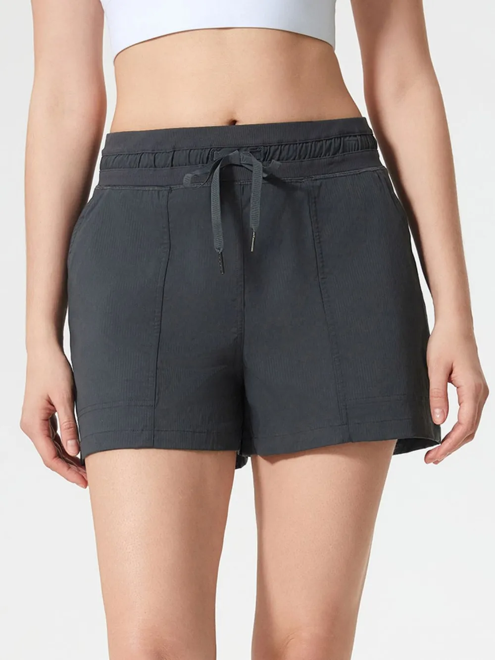 Drawstring Active Shorts with Pockets, image 9
