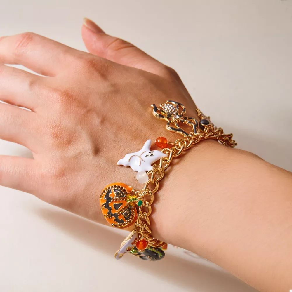18K Gold-Plated Halloween Theme Bracelet, image 6