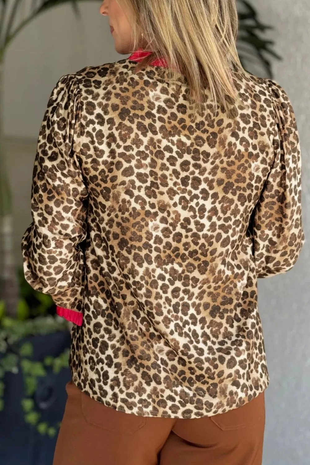 Leopard Button Up Long Sleeve Shirt, image 3