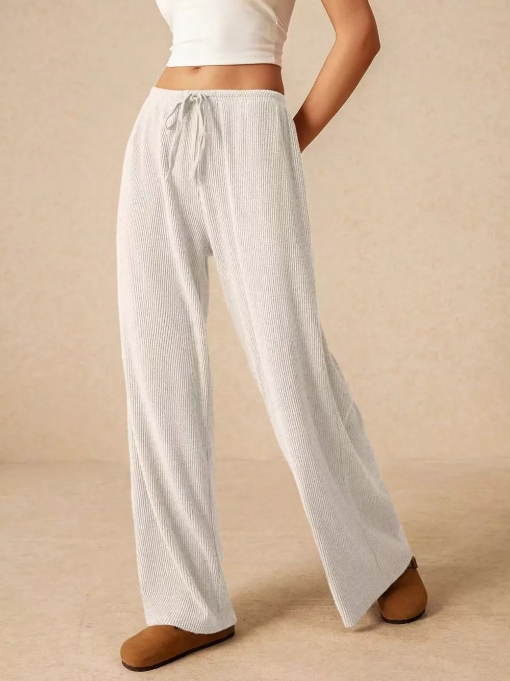 Drawstring Wide Leg Pants, image 7