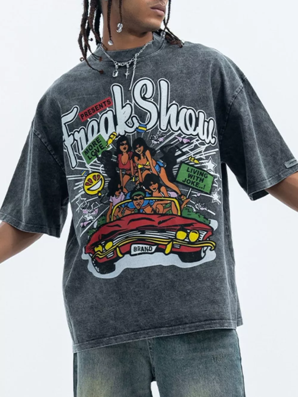 Men's Graphic Round Neck Half Sleeve T-Shirt, image 2